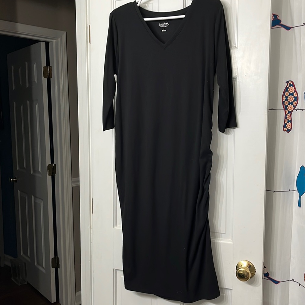 MIDI Black Maternity Dress Size Large